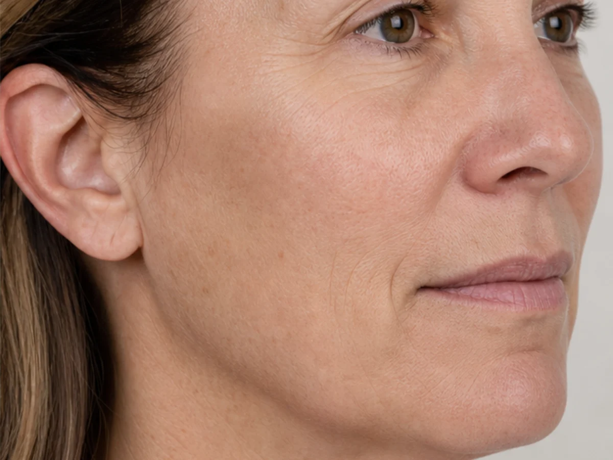 Firmer-looking jawline after twelve weeks